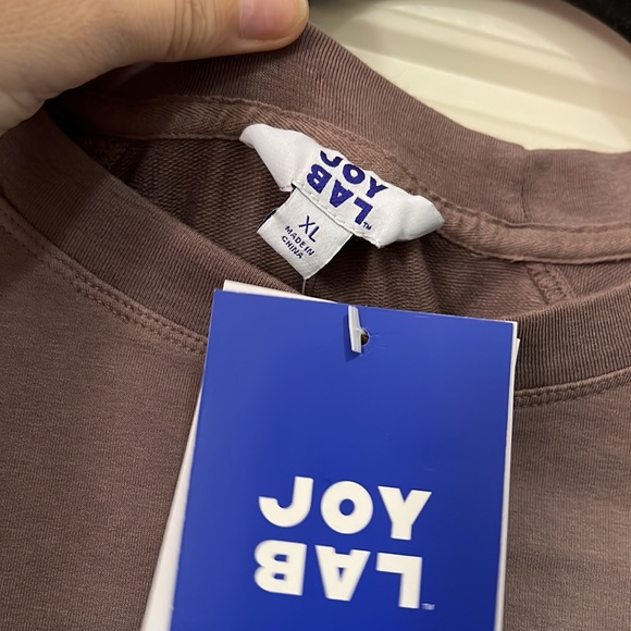 Joylab cropped ombré sweatshirt new xl brown white - Picture 5 of 7